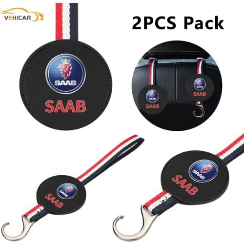 VEHICAR SAAB Auto Organizer Universal 2PCS Car Back Seat Headrest Hanger Holder Hook Storage For Bag Purse Cloth Portable