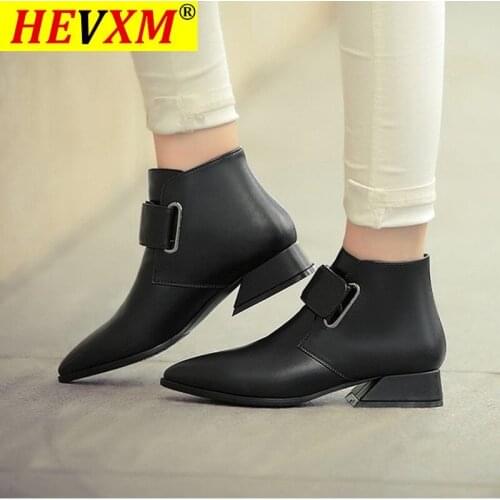 Womens Boots Short Perforated Cutout Chunky Block Stacked Heels Shoes Ankle Booties Female Ladies Autumn Shoes Botas Mujer