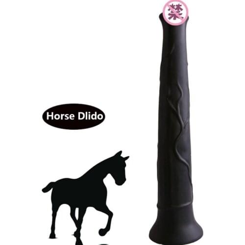 Animal Horse Fake Dildos Simulation Penis Super Long SM Anal Plug Adult Sex Products Female G-spot Masturbation Dildo Macanical