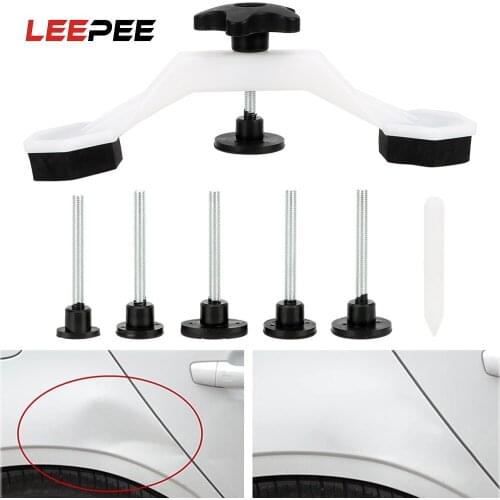 LEEPEE 1 Set Car Dent Removal Car Dent Repair Tools Hand Repair Tools Kit Body Damage Pulling Fix Tool Glue Tabs Bridge Puller
