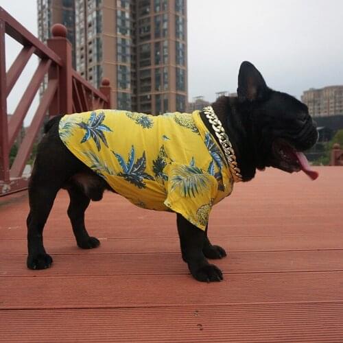 Summer Dog Shirt Poodle Bichon Pug Clothes French Bulldog Clothing Schnauzer Dog Clothes Pet Apparel Travel Dog Costume