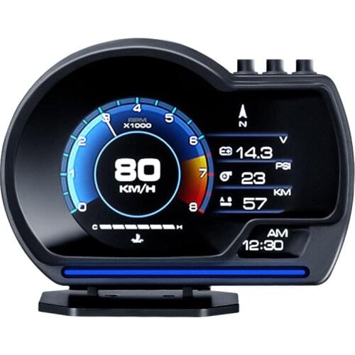 GPS Car HUD Multi-Function Head Up Display Smart Speedometer Overspeed Water Temperature Alarm System Turbo Boost RPM Gauge
