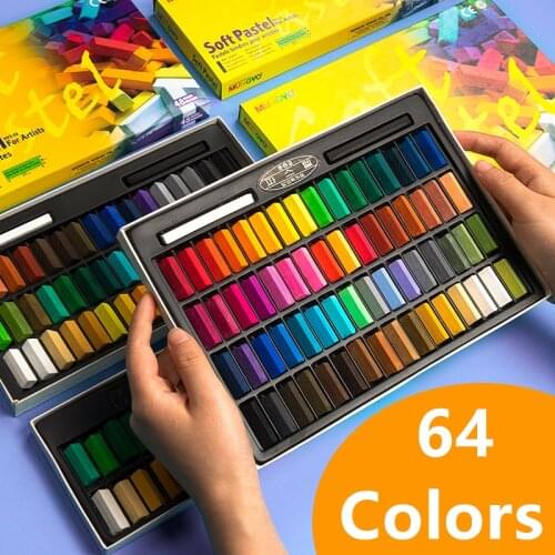 Mungyo Soft Drawing Art Pastel Set 64 Colors Color Set Square Chalk