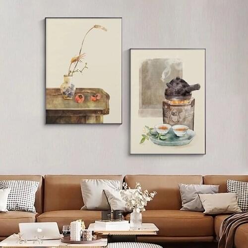 Chinese Style Traditional Kitchen Canvas Painting Wall Art Nordic Posters and Prints Wall Pictures for Living Room Decoration