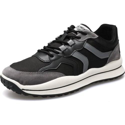 Spring and autumn new mens casual shoes trendy fashion wild sneakers thick-soled wear-resistant increased mens shoes