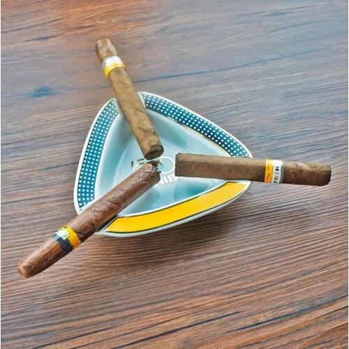 New arrival COHIBA ceramics cigar ashtray can holder 3 cigar with gift box