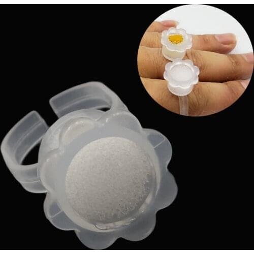 Disposable Tattoo Ink Ring Cup with Sponge Permanent Makeup Accessories Microblading Pigment Cups Glue/Ink Holder Tattoo Supply