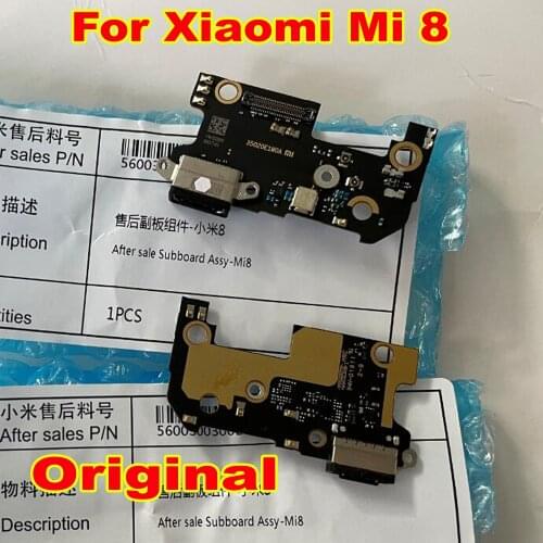 Original Best Fast Charging Port PCB Board USB Charge Dock Connector with Microphone Flex Cable For Xiaomi Mi 8 MI8 Charger