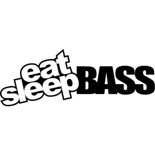 Eat Sleeping Bass Sticker Fun Loud Music Vinyl Car Truck Window Decal Accessories Product Decoration