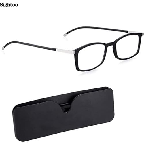 Sighttoo 2021 Fashion Mens Reading Glasses Paper Anti Blue Eyeglasses Frame Women Prescription Eyewear With Case Diopters +3.5