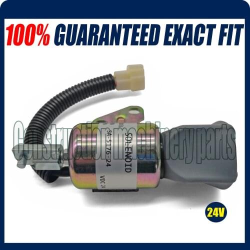 Stop Solenoid SA-5176-24 SA-5176 1756ES-24SUC5B1S5 24V For Kubota