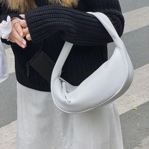 Luxury Brand Dumplings Tote Bag PU Leather Crossbody Shoulder Bags For Women 2021 Summer Female Travel Handbags and Purses