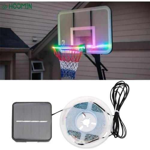 LED string Self-adhesive Color Change Basketball Rim Lighting Strings Play Basketball Attachment Light String Solar Energy
