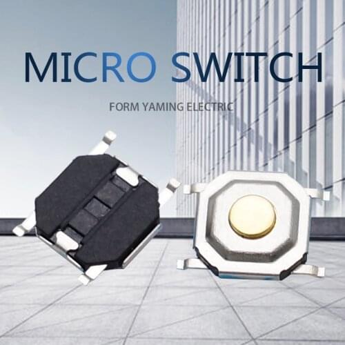 200pcs Tact Switch 4*4*1.5mm Four Foot Pins Copper Head Fretting Key Waterproof Mini Toggle Push Button