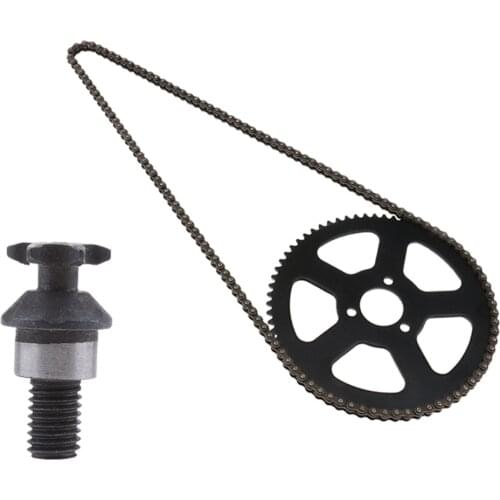 25H 68T 68 Tooth Rear Sprocket Chain & T8F 6T Front Sprocket Pinion Gear for 2-Stroke 49cc Mini Pocket Bike
