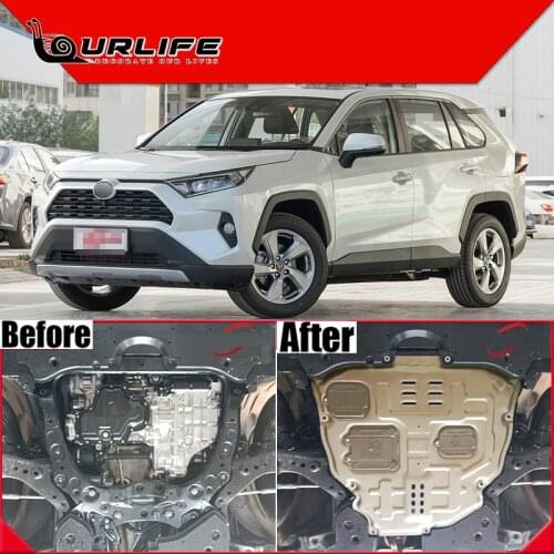Engine Chassis Guard Cover Protector Manganese Steel Plastic Fender Accessories For Toyota RAV4 XA50 2019 2020 2021