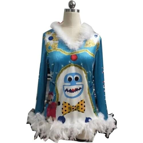 Women Christmas Sweater and Pullovers Blue Snowman Casual Knitwear Pull Jumpers winter sweater women Cartoon