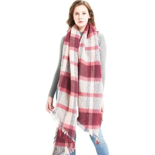 Winter Sand bevel scarf wraps Polyester Imitation Cashmere pashmina women scarfs thick Dual shawl hijab poncho for ladies