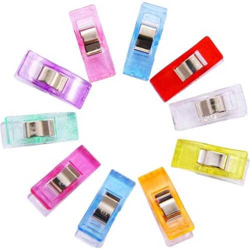 10Pcs Multicolor Plastic Quilting Clip Package Edge Clip Axe Clip Fabric Clamps Patchwork Clip For Sewing DIY Crafts Accessories