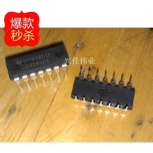 10PCS New CD4093 CD4093BE DIP-14 with non- trigger logic gates and inverters