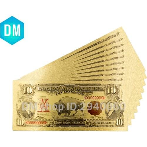 1901 Year 24k Gold Banknote Home Decorative Paper Money Art Crafts US Colorful Note Money Worth Collections