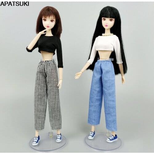 2pcs/lot Sexy Long Sleeve Shirts Short Crop Tops For Barbie Doll Clothes Fashion Outfits For Barbie Accessories Kids Toys 1/6