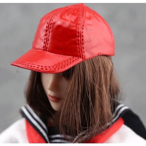 In Stock KUMIK 1/6 Scale Figure Accessory Red Womens Hat Cap Fashion Rubber Cap Model for 12'' Action Figure