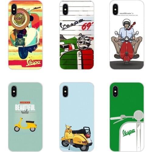 Vespa Scooter Accessories Phone Shell Covers For Samsung Galaxy S2 S3 S4 S5 Mini S6 S7 Edge S8 S9 S10E Lite Plus