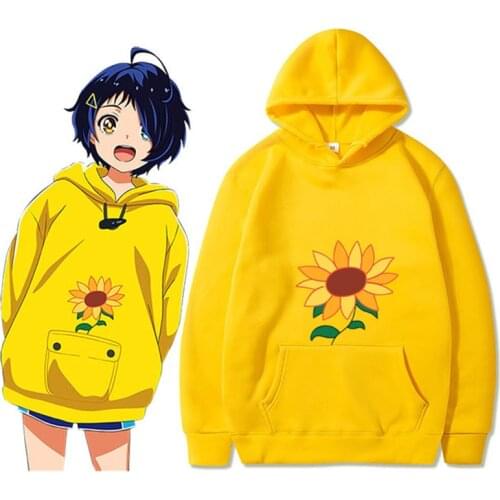 Anime Wonder Egg Priority T-shirt Ohto Ai Hoodie Pullover Yellow Sweatshirt Cosplay Costume Halloween Casual Adult Kid
