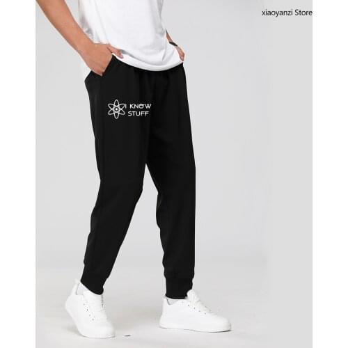 Never Trust An Atom Sweatpants Geek Letter Printed Men Women Sports Long Pants Funny Spring Autumn Trousers EU Size Science