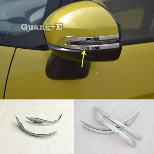 For Honda Fit Jazz 2017 2018 2019 Car Decoration Sticker Rear View Rearview Side Glass Mirror Cover Trim Frame Lamp 2pcs