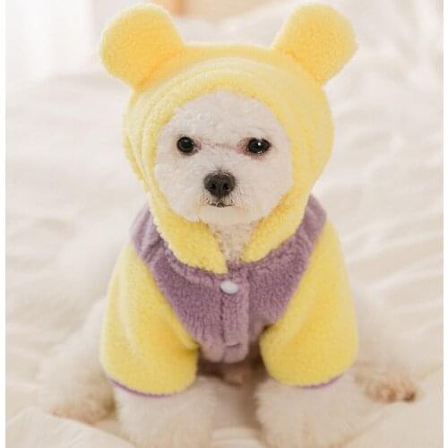 Fleece Dog Coat Cute Cat Puppy Costumes Winter Pet Clothing Chihuahua Yorkshire Terriers Poodle Schnauzer Clothes Dog Outfit XS