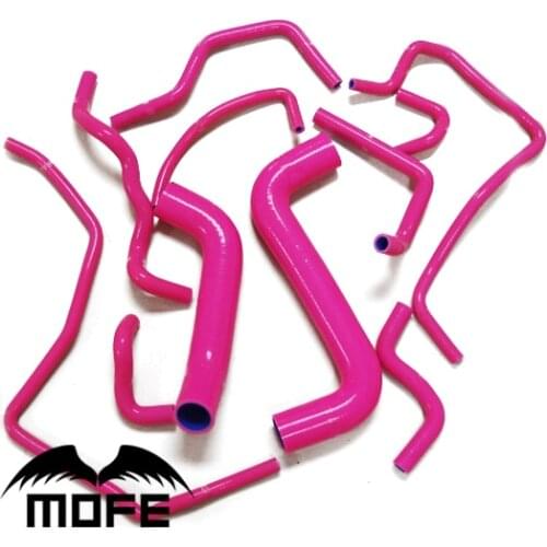 Original Logo 11PCS Silicone Coolant Radiator Hose Kit For Subar Impreza GDB 2.0 02-07 Red