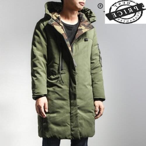 Jacket Long Winter Hooded Men Clothing 2021 Casual Camouflage Coat Male Duck Down Parka Jaquetas Masculina Inverno LW10a5
