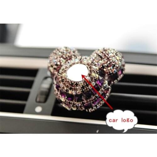Luxury Car Logo perfume Diamond Air conditioner Outlet clip decoration Car Air Freshener Car Styling Lady Perfumes