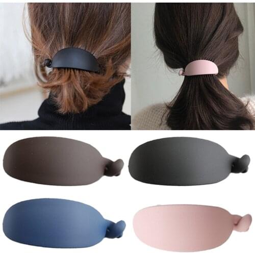 Frosted Pure Color Ponytail Banana Clips Grabs Strong Grip Hair Accessories For Women Daily Fashion Headwear