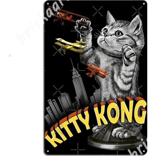 Kitty Kong Metal Signs Wall Cave Club Bar personalized Garage Decoration Tin sign Posters