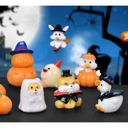 Cute Halloween Animals Resin Fairy Animal Party Garden Home Desktop Decoration DIY Micro Landscape Accessories Children Gifts