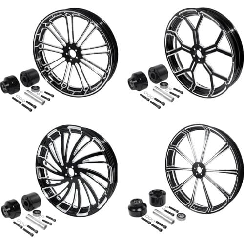 Motorcycle 26'' x 3.5'' Front Wheel Rim Hub Single Disc For Harley Touring Road King Electra Glide 2008-2020