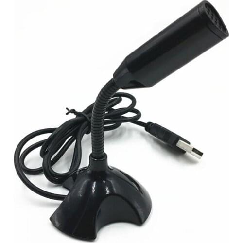 USB Desktop Microphone Plug&Play Omnidirectional Condenser Microphone Gooseneck Recording Microphone for Computer, PC, Laptop