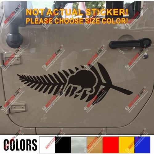 New Zealand Kiwi Bird Fern Decal Sticker Car Vinyl pick size color no bkgrd