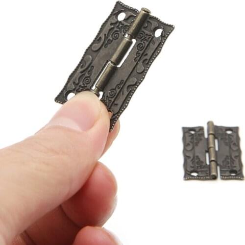 2021 New 2x Antique Bronze Cabinet Furniture Door Drawer Jewellery Box Hinges 35x28mm