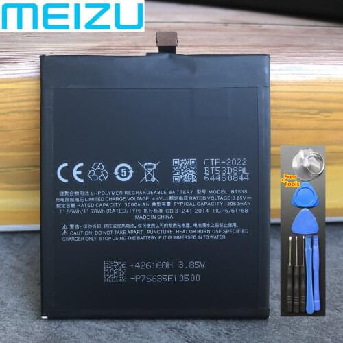 New High Quality BT53S BT53 Battery For Meizu Pro 6S Pro6S M570Q-S / Pro 6 M570M M570Q M570H Batteries