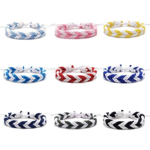 Handmade Woven Rope Bracelet For Women Men Braided Adjustable Couple Friendship Wrap Bangle Wristband Jewelry