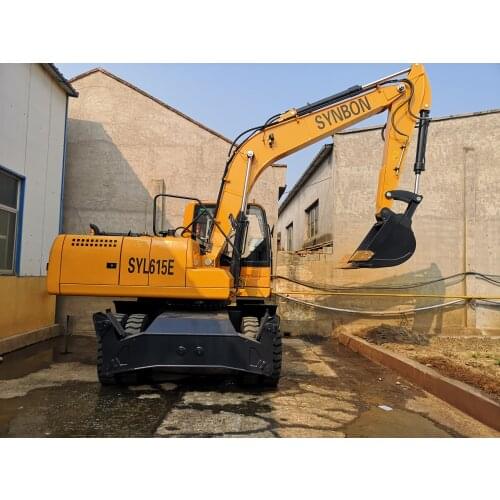 SYNBON 2020 Agricultural irrigation wheel excavator engineering green trencher wheel digger 13.5ton SYL615E with yuchai 85kw