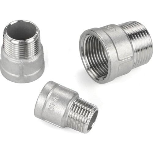 304 Stainless Steel Socket Pipe Fitting 1/4" 3/8" 1/2" 3/4" 1" 1-1/4" 1-1/2" BSP Male To Female Connector Adapter