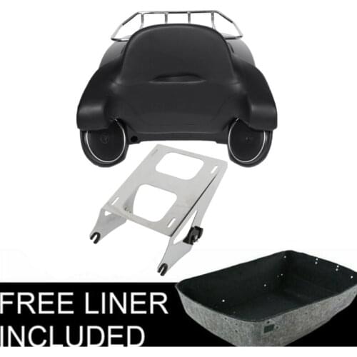 Motorcycle King Pack Trunk Backrest Speakers Mount Rack For Harley Tour Pak Road King Electra Street Glide 2014-2020 Top Case