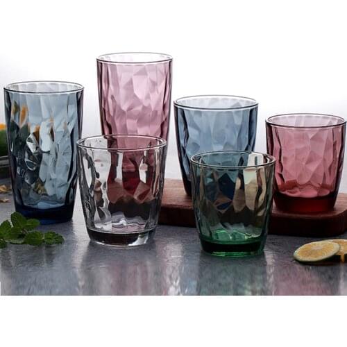 Heat resistant Lead-free Crystal Cups Colorful glass Whiskey Glass Beer Glass Wine Cup Creative Bar Hotel wedding Drinking Ware
