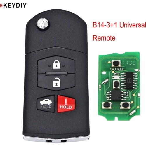 1PC, KEYDIY Original Universal B Series Remote Control B14-3+1 KD900K/D900+/URG200/KD-X2 Key Programmer M Style