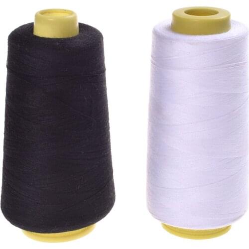 2 Pieces Sewing Threads Durable 3000M Yards Overlocking Sewing Machine Industrial Polyester Thread Metre Cones Cord